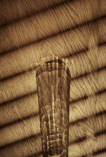 Shadow play with crystal and slats by Michael Moser
