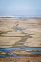 Reiner blauer Himmel über dem Slufter Tal auf Texel | Niederländische Landschaften im Wattenmeer