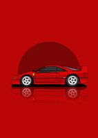 Art 1989 ferrari f40 Rouge