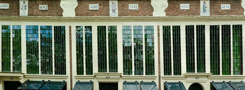 Amsterdam, Old windows on Egelantiersgracht by Amsterdam Highlights