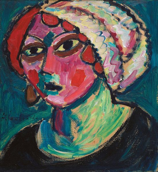 Weißer Turban, Alexej von Jawlensky von Meisterhafte Meister