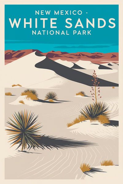 White Sands, New Mexico by Poster Art Shop
