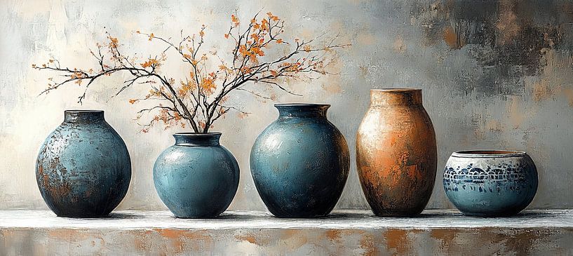 Vases en conversation silencieuse par Zen et Plus