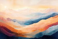 Fließende Berglandschaft in Pastell Nr. 5