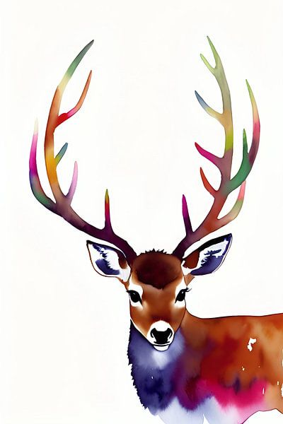 Colourful antlers by Art & Soul Creations