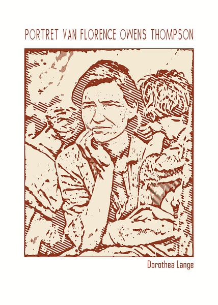 Portret van Florence Owens Thompson by DOA Project