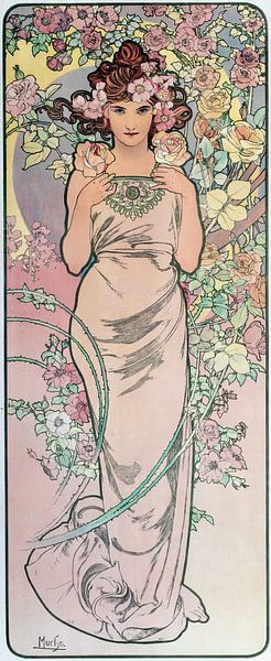 De Roos door Alphonse Mucha van Peter Balan