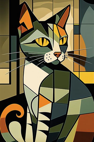 Katze abstrakt von Bert Nijholt