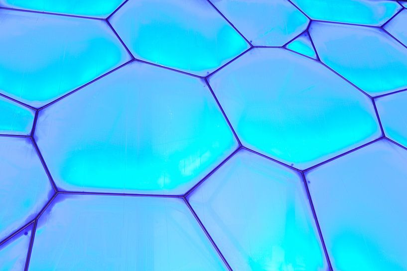 Rahmen mit Aqua-Blau durchscheinend Plexiglas-Panels von Tony Vingerhoets