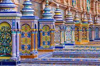 Seville, golden tower, plaza de espana, ceramics, Andalucia, Spain