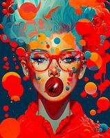Bubblegum Portrait Pop Art