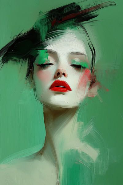 Modern abstract portrait by Bert Nijholt
