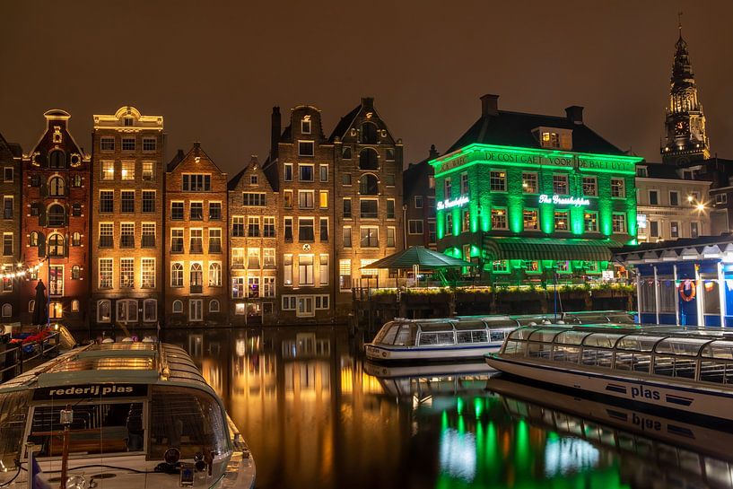 Amsterdam de nuit - Damrak par t.ART