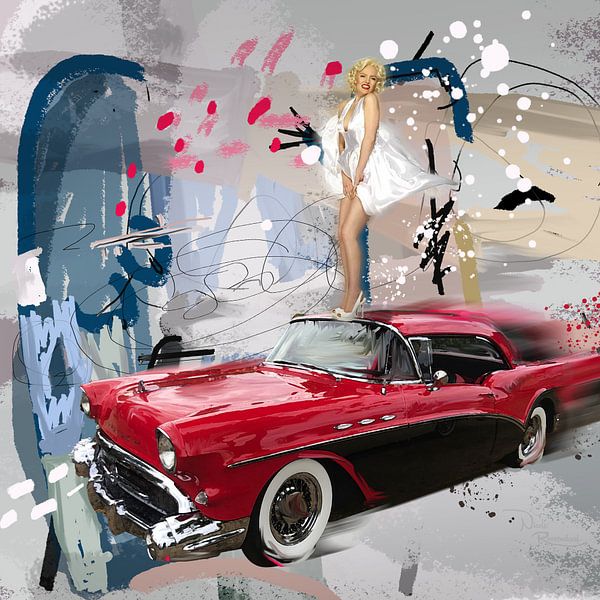 Marelyn and the vintage car by Nicole Habets