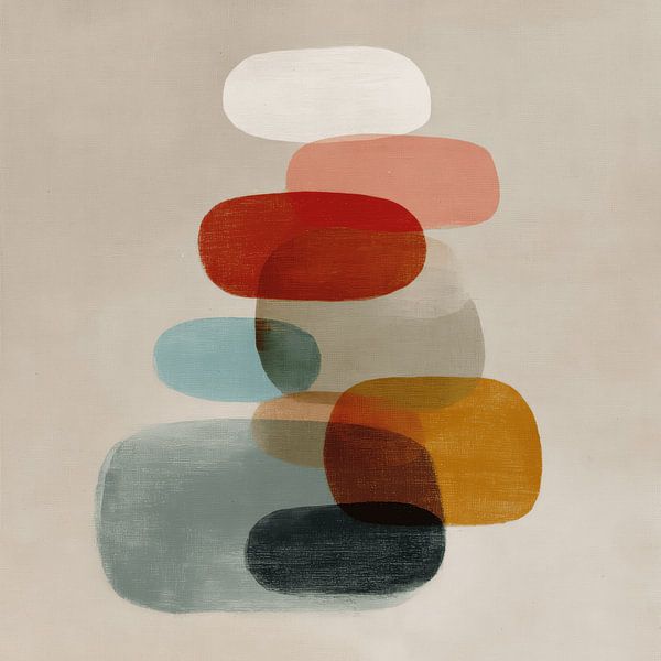 Abstrait moderne dans le style japonais par Japandi Art Studio