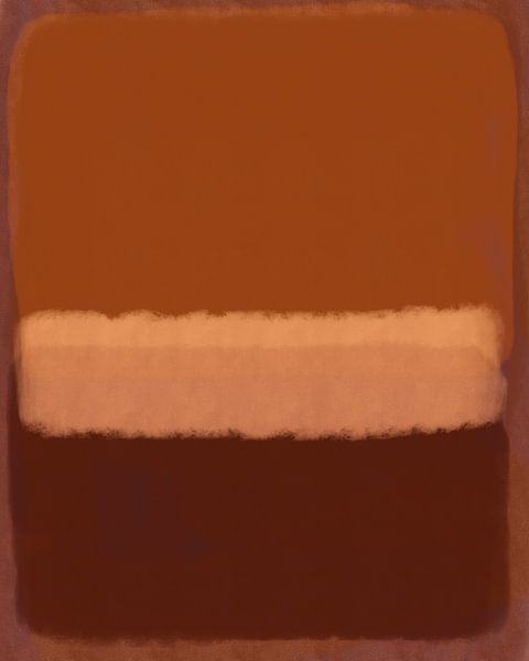 Moderne abstracte kunst in terra, geel, bruin van Dina Dankers