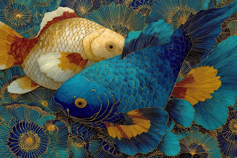 art japonais poissons par Egon Zitter