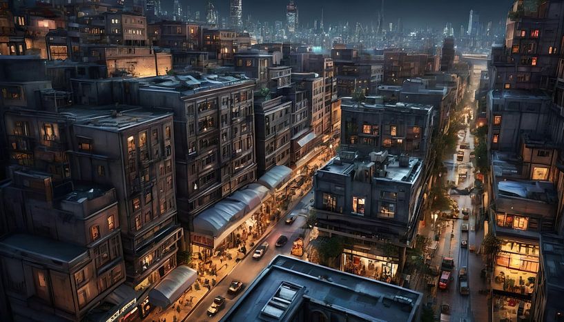 La ville la nuit : Rêves illuminés par Retrotimes