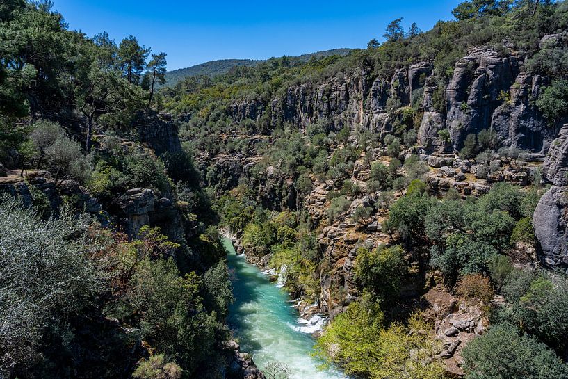 Turquoise waterwegen in de Green Canyon van Photo Art Thomas Klee