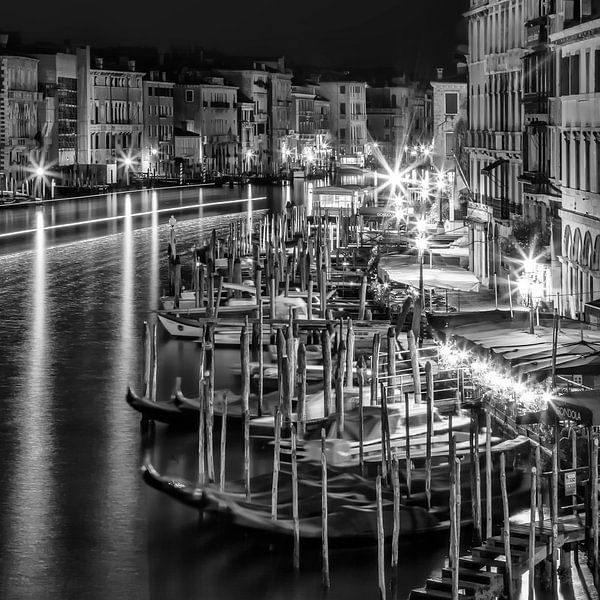VENICE View from Rialto Bridge | Monochrome by Melanie Viola