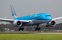 Atterrissage du KLM Dreamliner à Polderbaan Schiphol
