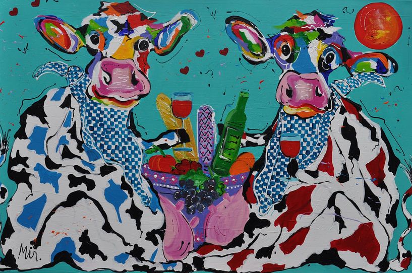 Burgundische Kühe von Kunstenares Mir M. Kolkman van der Klip