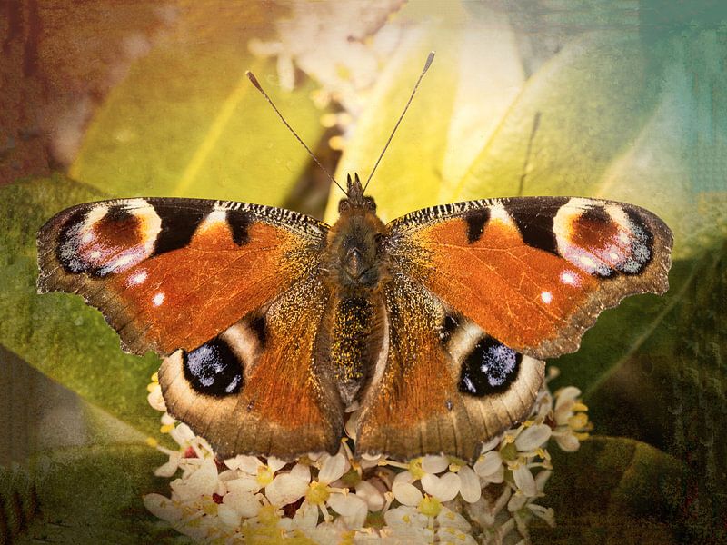 peacock butterfly like vintage look by eric van der eijk