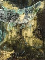 Walvis in blauw en goud