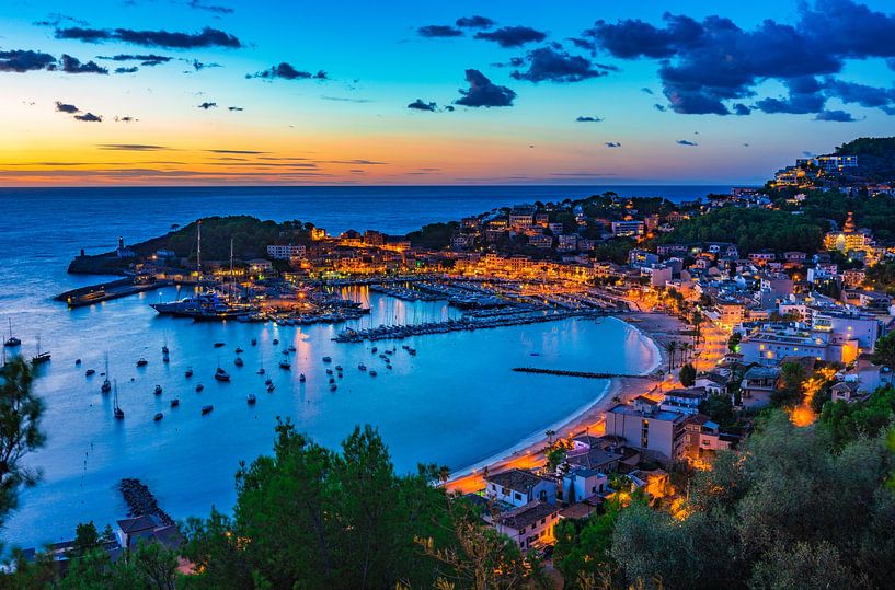 Port de Soller on Mallorca, Balearic Islands, Spain Mediterranean Sea by Alex Winter