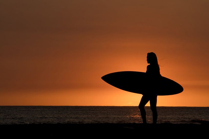 Une surfeuse à Hawaii par Jim De Sitter