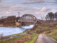 Abandoned bridge over the water
