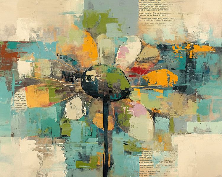 Abstrakte moderne Blumen von Abstraktes Gemälde