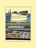 Berlin Collage - Sanssouci Park on bridges