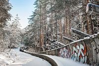 Abandoned bobsleigh track in Sarajevo