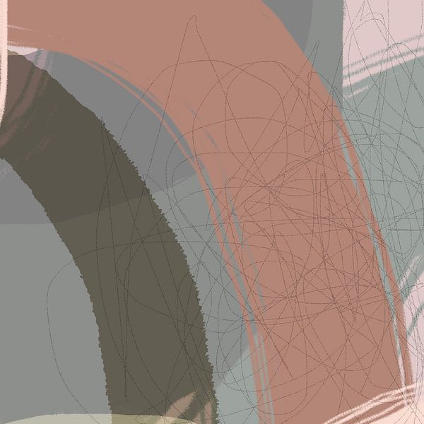 Art abstrait moderne aux couleurs pastel no. 3 par Dina Dankers