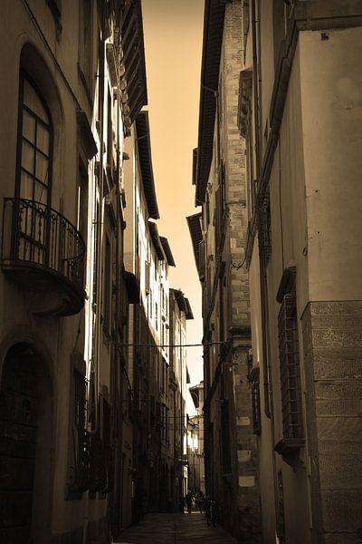 Tuscany Italy Lucca Downtown Sepia by Hendrik-Jan Kornelis