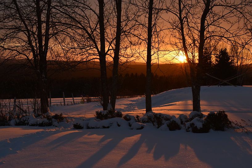 A sunrise on a cold morning by Claude Laprise