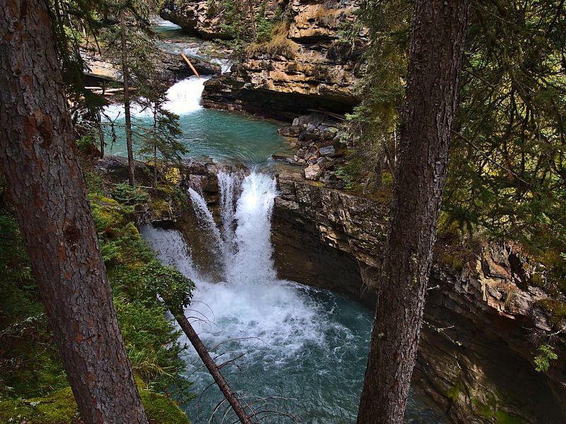 Chute d'eau dans le Johnston Canyon par Timon Schneider