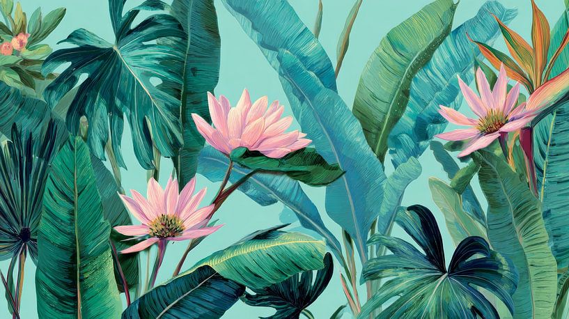 Tropical Flowers Botanical Joy in Fresh Colours by Eva Lee
