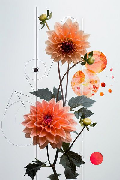 Dahlias by Poster Art Shop