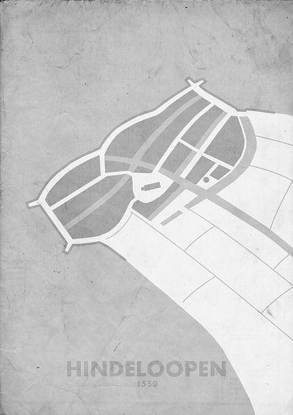 Hindeloopen city map 1550 by STADSKAART