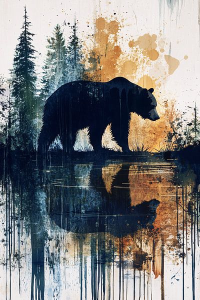 Bär in natürlicher Umgebung von Imperial Art House