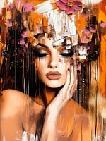 Femme mystique avec des fleurs