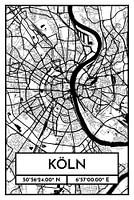 Cologne - City Map Design City Map (Retro)