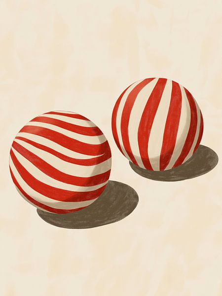 Striped Balls by Treechild