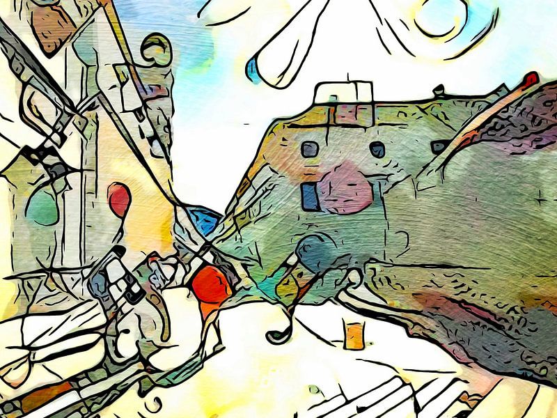 Dubrovnik, abstrakt #4 von zam art