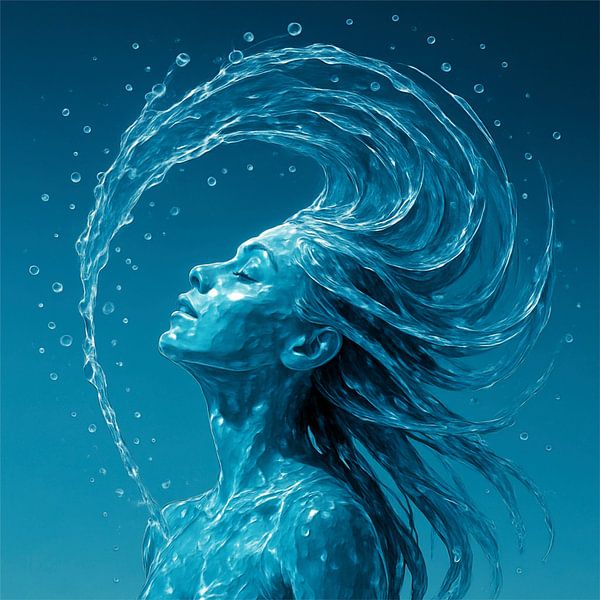 Essence of water - The flowing woman by Eric Nagel
