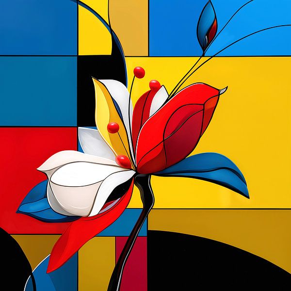 Fleur abstraite JG06 par Jacky