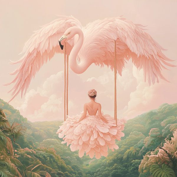 Rosa weiter leichte Traumschaukel II von Bianca ter Riet