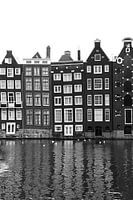 Amsterdamse huisjes zwart wit